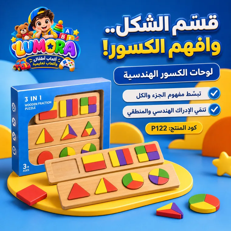 لوحة الكسور والأشكال الهندسية