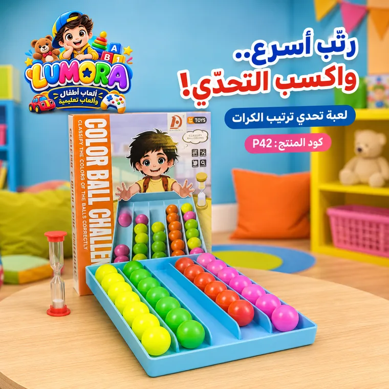 تحدي ترتيب الكرات الملونة